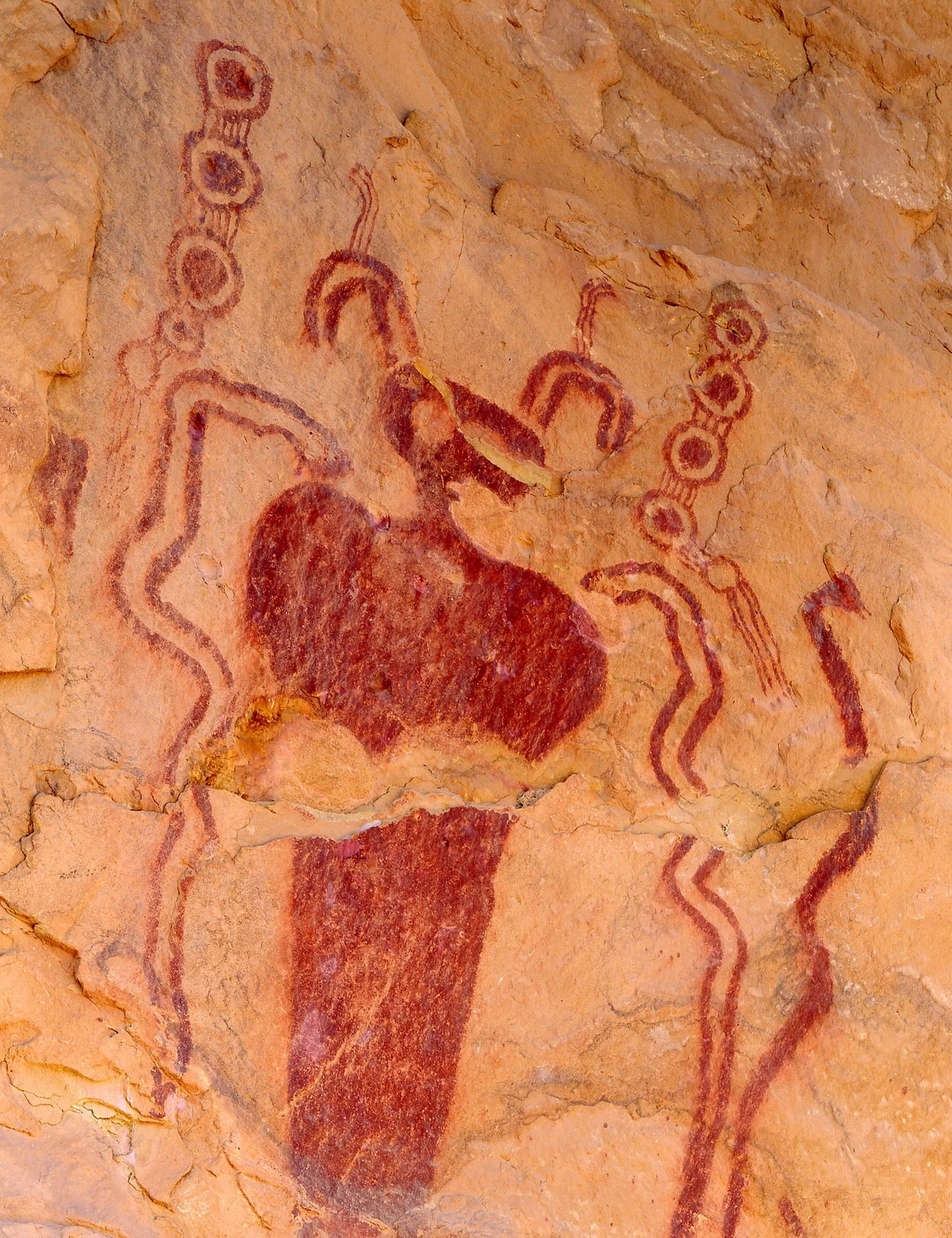 Ancestral petroglyph panel near Moab, photographed by Bruce Hucko